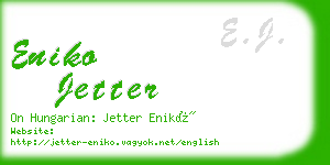 eniko jetter business card